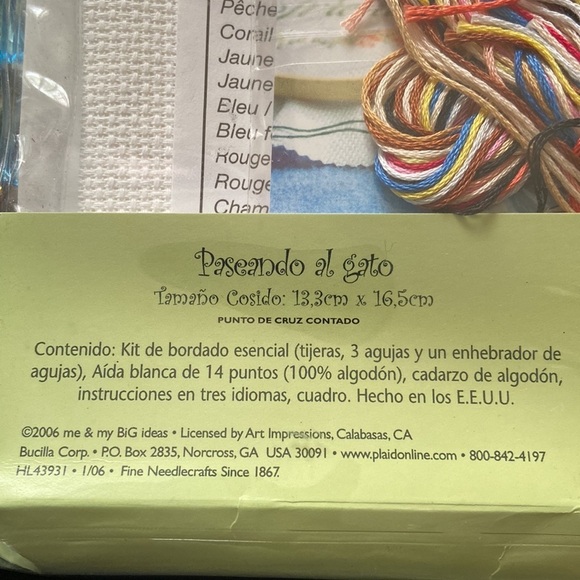 Plaid Bucilla Vintage 2006 So Girly Counted Cross Stitch Essentials Kit 43931 - Picture 9 of 9